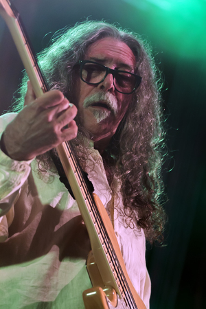 FARO, PORTUGAL: 1st SEPTEMBER, 2017 - Music band, Rui Veloso, performs on Festival F, a big festival on the city of Faro, Portugal.のeditorial素材