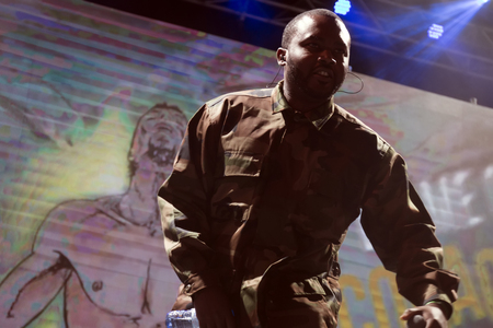 FARO, PORTUGAL: 2nd SEPTEMBER, 2017 - Music band, Valete, performs on Festival F, a big festival on the city of Faro, Portugal.のeditorial素材