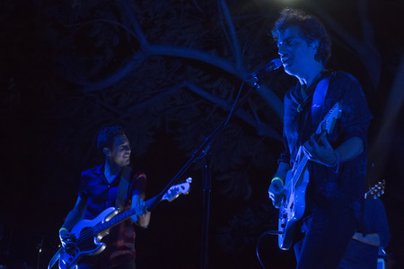 FARO, PORTUGAL: 1st SEPTEMBER, 2017 - Music band, The Happy Mess, performs on Festival F, a big...