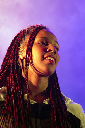 FARO, PORTUGAL: 3rd SEPTEMBER, 2017 - Music band, HMB, performs on Festival F, a big festival on the city of Faro, Portugal.のeditorial素材