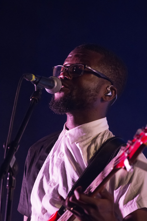 FARO, PORTUGAL: 3rd SEPTEMBER, 2017 - Music band, HMB, performs on Festival F, a big festival on the city of Faro, Portugal.のeditorial素材