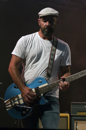 FARO, PORTUGAL: 2nd SEPTEMBER, 2017 - Music band, Frankie Chavez, performs on Festival F, a big...