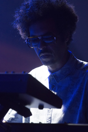 FARO, PORTUGAL: 2nd SEPTEMBER, 2017 - Music band, Orelha Negra, performs on Festival F, a big festival on the city of Faro, Portugal.のeditorial素材