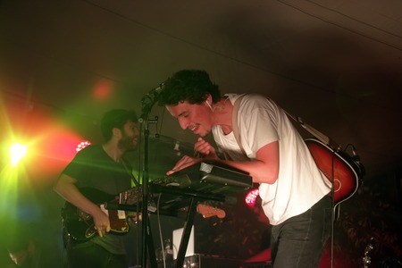 FARO, PORTUGAL: 31st SEPTEMBER, 2017 - Music band, First Breath after Coma, performs on Festival F, a big festival on the city of Faro, Portugal.のeditorial素材