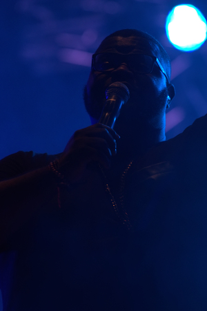 FARO, PORTUGAL: 1st SEPTEMBER, 2017 - Music band, Dengaz, performs on Festival F, a big festival on the city of Faro, Portugal.のeditorial素材