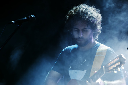 FARO, PORTUGAL: 2nd SEPTEMBER, 2017 - Music band, You can't win, Charlie Brown, performs on Festival F, a big festival on the city of Faro, Portugal.のeditorial素材