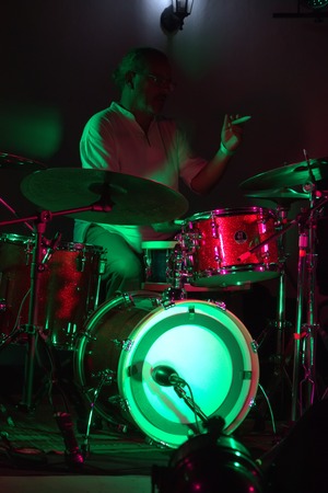 FARO, PORTUGAL: 31st SEPTEMBER, 2017 - Music band, Miguel Martins Kaleidoscopio, performs on Festival F, a big festival on the city of Faro, Portugal.のeditorial素材