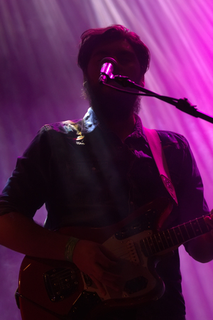 FARO, PORTUGAL: 31st SEPTEMBER, 2017 - Music band, Samuel Uria, performs on Festival F, a big...