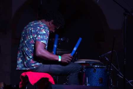 FARO, PORTUGAL: 31st SEPTEMBER, 2017 - Music band, To Trips and Joao Doce, performs on Festival F, a...