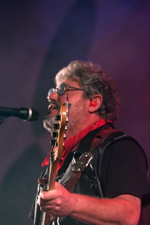 FARO, PORTUGAL: 31st SEPTEMBER, 2017 - Music band, Xutos e Pontapes, performs on Festival F, a big festival on the city of Faro, Portugal.のeditorial素材