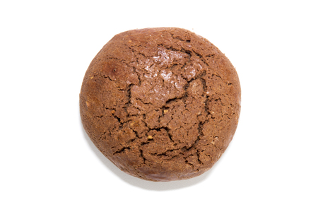 Tasty carob cookie  isolated on a white background.の写真素材