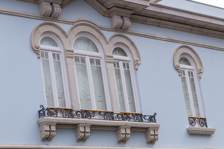 FARO, PORTUGAL; 4th March, 2018 - Belmarco palace details located in Faro city, Portugal.のeditorial素材