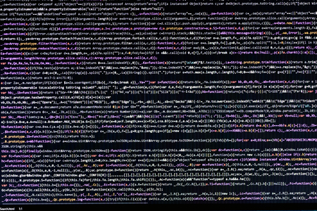 Close up of computer web page code inside of html file.