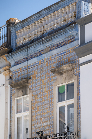 View of the typical buildings of the portuguese cities.の写真素材