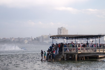 PORTIMAO, PORTUGAL : 20th MAY, 2018 - Portuguese Grand Prix - F1 Powerboat racing event of the 2018 edition held on Portimao Arade river, Portugal.のeditorial素材