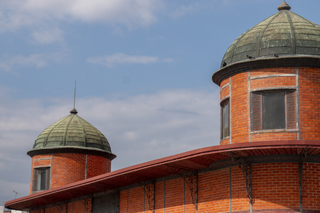 Historical fish and grocery market located in Olhao city, Portugal.の写真素材