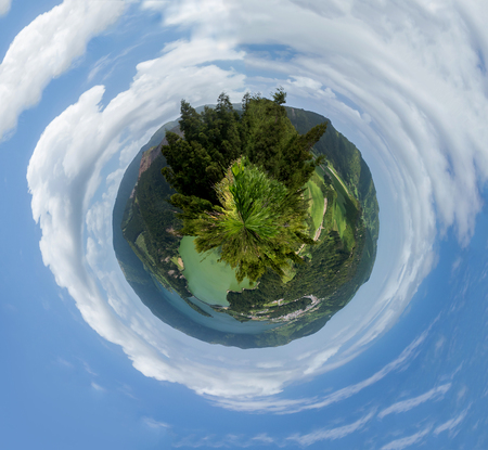 Vista do Rei viewpoint in Sao Miguel island, Azores, Portugal.の写真素材