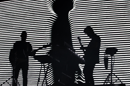 FARO, PORTUGAL: 31st AUGUST, 2018 - Music artist, Diogo Picarra, performs on Festival F, a big festival on the city of Faro, Portugal.のeditorial素材