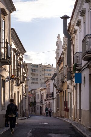 Street of Sao Pedro located in Faro city, Portugal.の写真素材