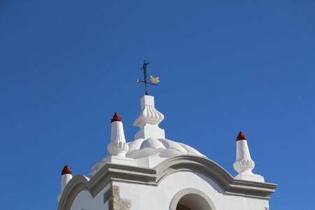 Details on the Church of the small town village, Sao Bras de Alportel in Portugal.の写真素材