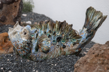 SAGRES, PORTUGAL: 28th of Ootober, 2018 - Sculptures of ocean themed objects and animals of Studio Bongard, located in Sagres, Portugal.のeditorial素材