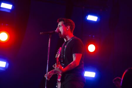 FARO, PORTUGAL: 5th SEPTEMBER, 2019 - Fernando Daniel, performs on Festival F, a big festival on the...