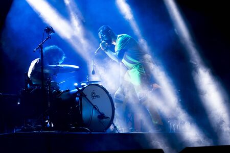 FARO, PORTUGAL: 5th SEPTEMBER, 2019 - Rapper Mike El Nite, performs on Festival F, a big festival on...