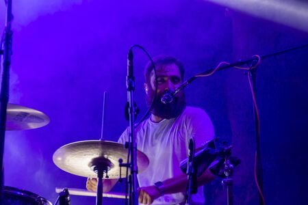 FARO, PORTUGAL: 5th SEPTEMBER, 2019 - Throes + the Shine, performs on Festival F, a big festival on the city of Faro, Portugal.のeditorial素材