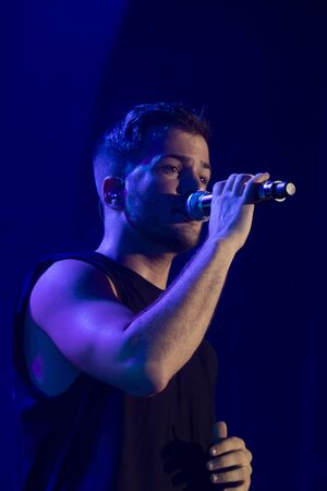 FARO, PORTUGAL: 5th SEPTEMBER, 2019 - David Carreira, performs on Festival F, a big festival on the...