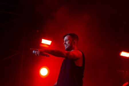 FARO, PORTUGAL: 5th SEPTEMBER, 2019 - David Carreira, performs on Festival F, a big festival on the...
