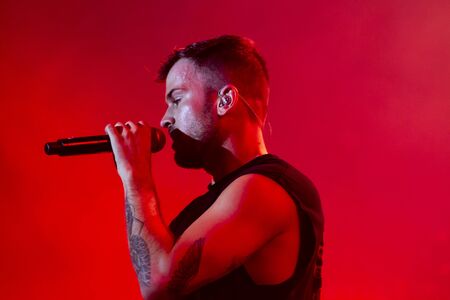 FARO, PORTUGAL: 5th SEPTEMBER, 2019 - David Carreira, performs on Festival F, a big festival on the...