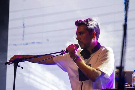 FARO, PORTUGAL: 5th SEPTEMBER, 2019 - Rap band Perigo Publico, performs on Festival F, a big...