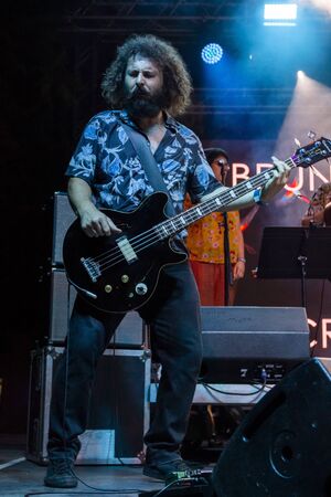 FARO, PORTUGAL: 5th SEPTEMBER, 2019 - Pop Rock band Bruno Pernadas, performs on Festival F, a big...