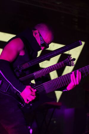 FARO, PORTUGAL: 6th SEPTEMBER, 2019 - Blasted Mechanism band, performs on Festival F, a big festival...