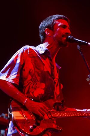 FARO, PORTUGAL: 6th SEPTEMBER, 2019 - Ornatos Violeta band, performs on Festival F, a big festival on the city of Faro, Portugal.のeditorial素材