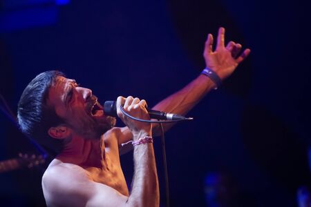 FARO, PORTUGAL: 6th SEPTEMBER, 2019 - Ornatos Violeta band, performs on Festival F, a big festival...