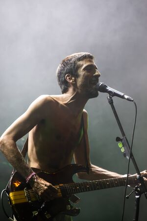 FARO, PORTUGAL: 6th SEPTEMBER, 2019 - Ornatos Violeta band, performs on Festival F, a big festival...