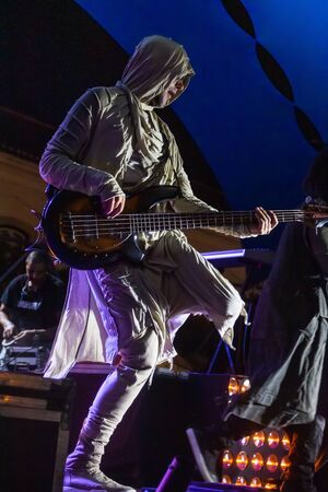 FARO, PORTUGAL: 6th SEPTEMBER, 2019 - Blasted Mechanism band, performs on Festival F, a big festival...