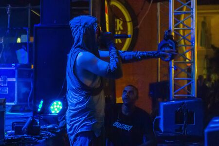 FARO, PORTUGAL: 6th SEPTEMBER, 2019 - Blasted Mechanism band, performs on Festival F, a big festival...