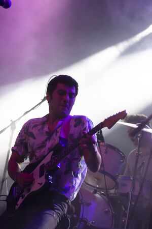 FARO, PORTUGAL: 7th SEPTEMBER, 2019 - Heavy rock band, Stone Dead, performs on Festival F, a big...