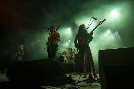 FARO, PORTUGAL: 7th SEPTEMBER, 2019 - Heavy rock band, Stone Dead, performs on Festival F, a big...