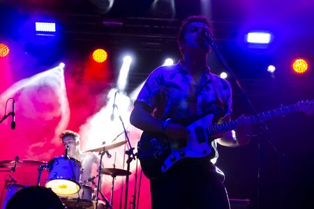 FARO, PORTUGAL: 7th SEPTEMBER, 2019 - Heavy rock band, Stone Dead, performs on Festival F, a big...
