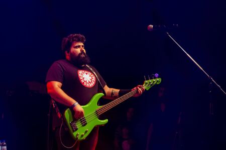 FARO, PORTUGAL: 7th SEPTEMBER, 2019 - Pop rock band, Atoa, performs on Festival F, a big festival on...