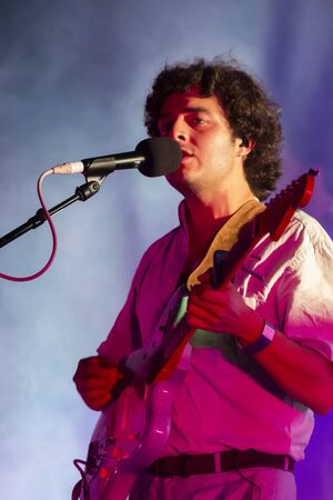 FARO, PORTUGAL: 7th SEPTEMBER, 2019 - Rock band, Capitao Fausto, performs on Festival F, a big...
