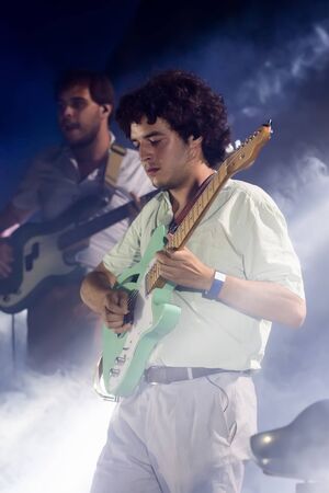 FARO, PORTUGAL: 7th SEPTEMBER, 2019 - Rock band, Capitao Fausto, performs on Festival F, a big...