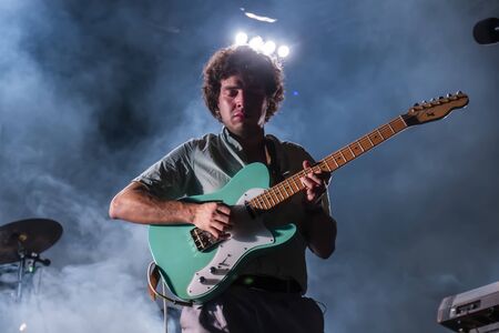 FARO, PORTUGAL: 7th SEPTEMBER, 2019 - Rock band, Capitao Fausto, performs on Festival F, a big...