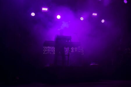 FARO, PORTUGAL: 7th SEPTEMBER, 2019 - April Ivy band, performs on Festival F, a big festival on the...