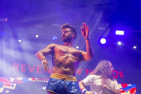 FARO, PORTUGAL: 7th SEPTEMBER, 2019 - Revenge of the 90s band, performs on Festival F, a big...