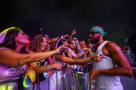 FARO, PORTUGAL: 7th SEPTEMBER, 2019 - Revenge of the 90s band, performs on Festival F, a big...
