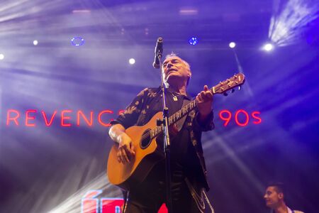 FARO, PORTUGAL: 7th SEPTEMBER, 2019 - Revenge of the 90s band, performs on Festival F, a big festival on the city of Faro, Portugal.のeditorial素材